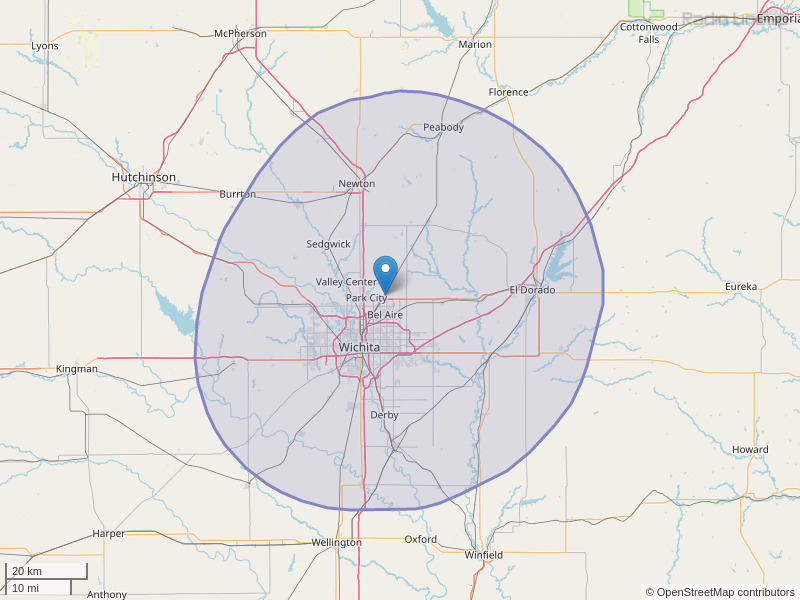 KFXJ-FM Coverage Map