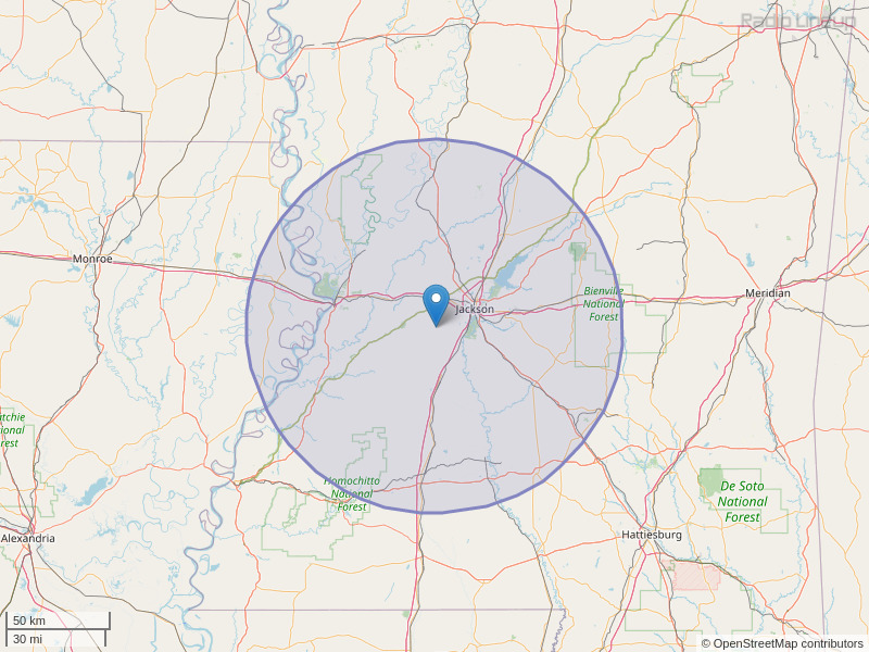 WSTZ-FM Coverage Map