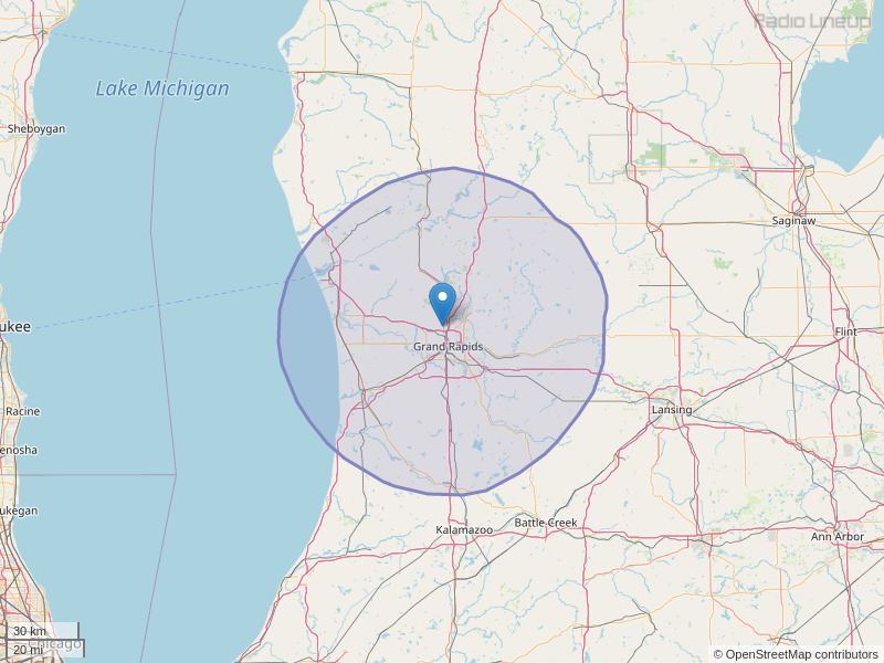 WLHT-FM Coverage Map
