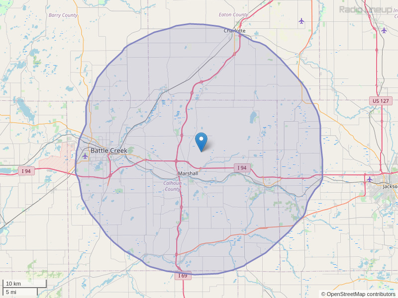 WBXX-FM Coverage Map