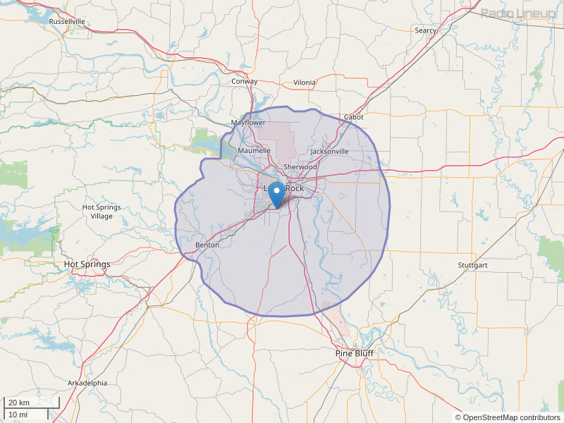 KLRE-FM Coverage Map