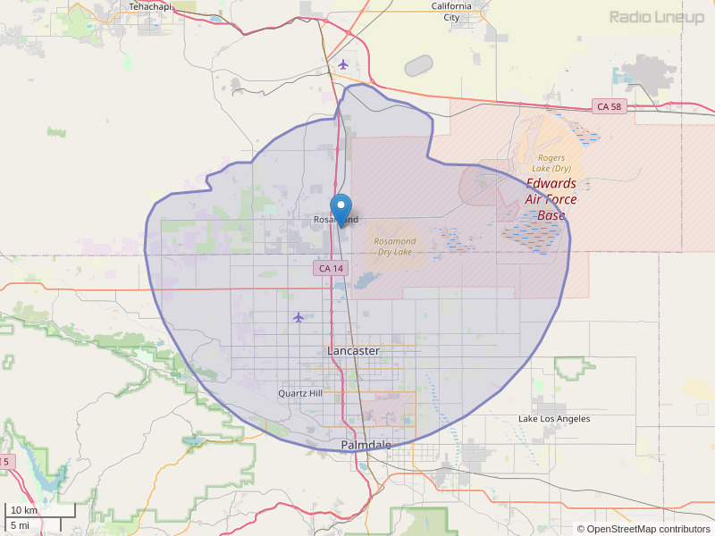 KTLW-FM Coverage Map