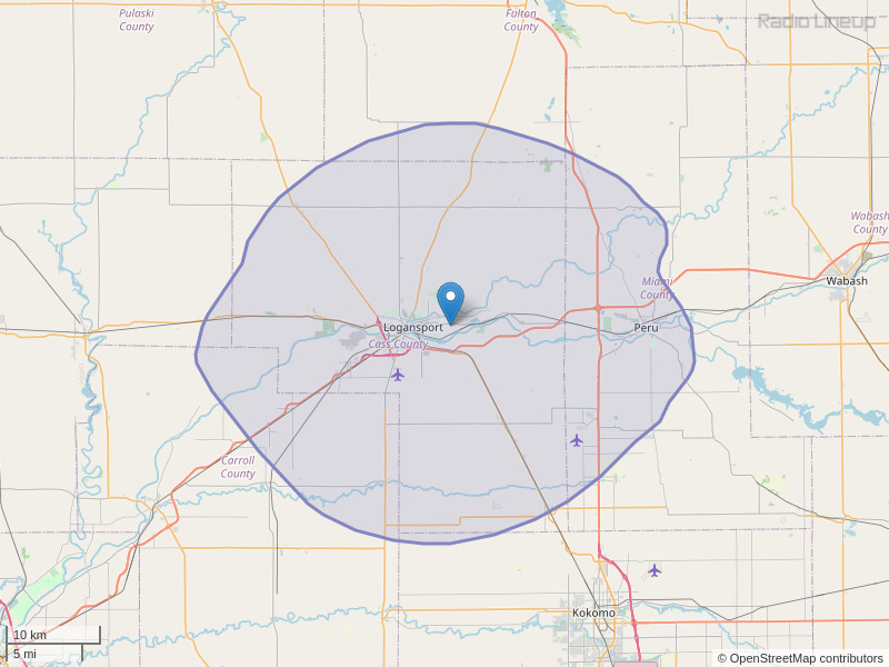 WLHM-FM Coverage Map