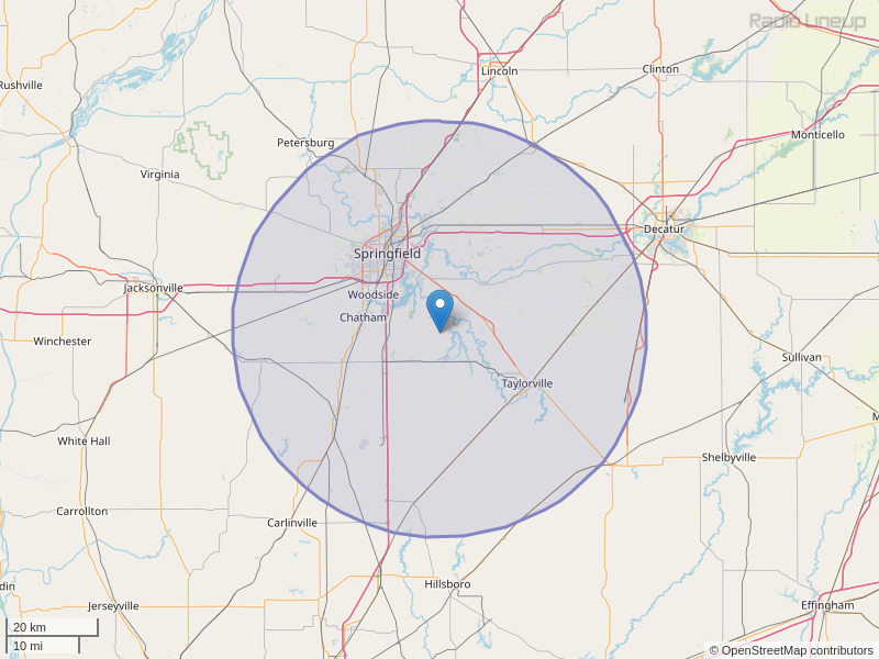 WMAY-FM Coverage Map