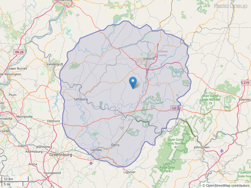 WLCY-FM Coverage Map
