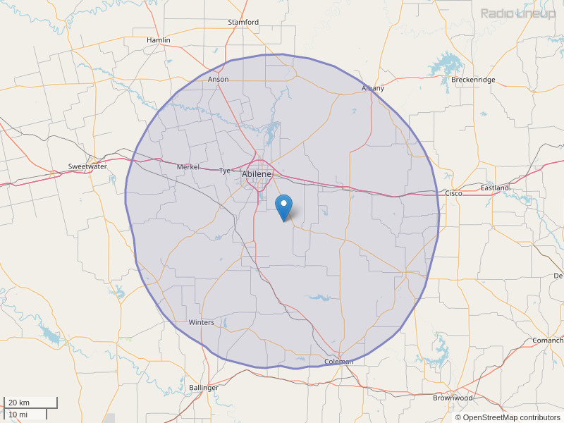 KABW-FM Coverage Map