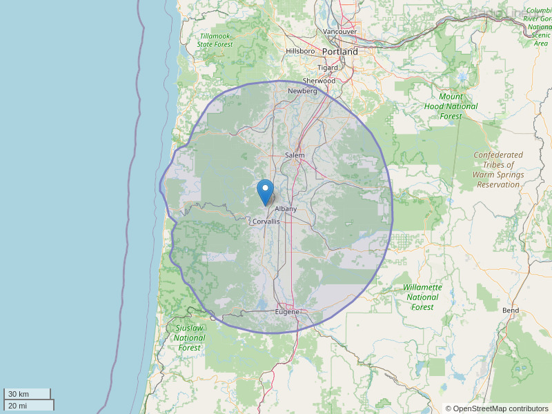 KRKT-FM Coverage Map