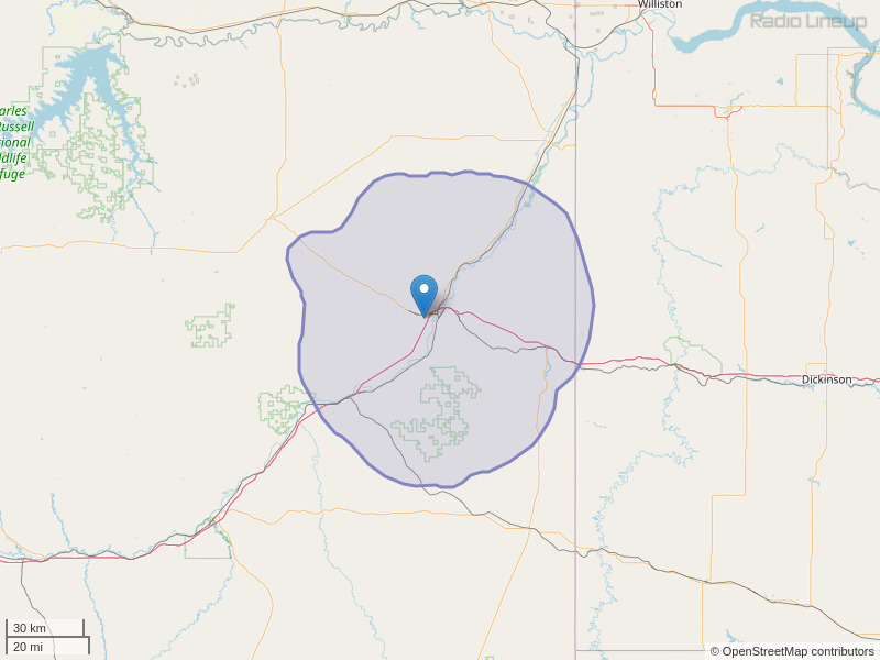 KDZN-FM Coverage Map