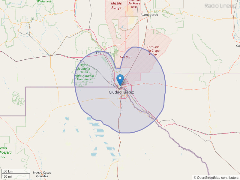 KYSE-FM Coverage Map