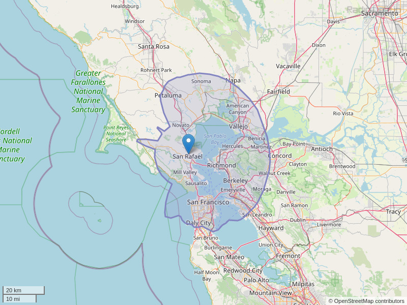 KVVZ-FM Coverage Map