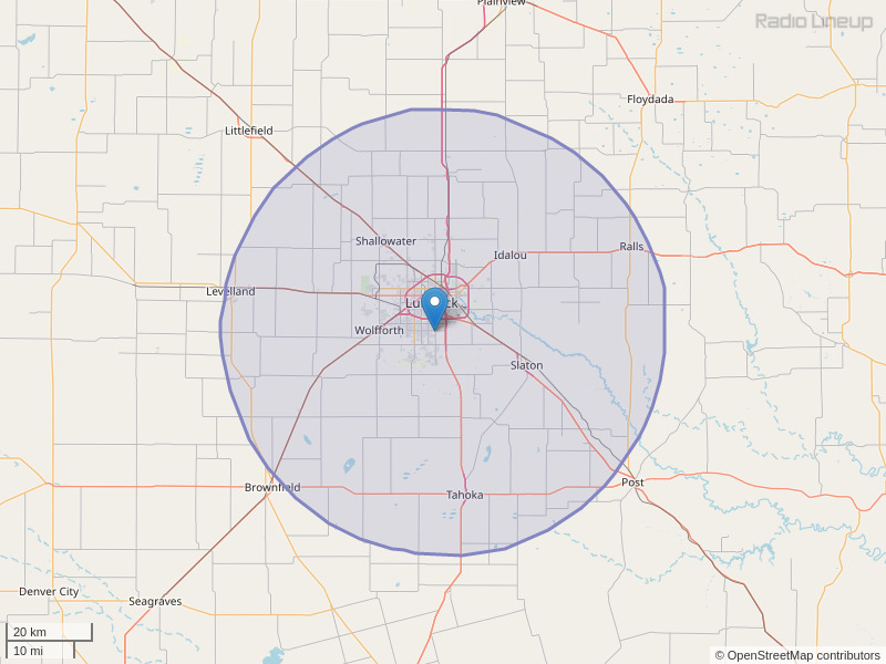 KXTQ-FM Coverage Map