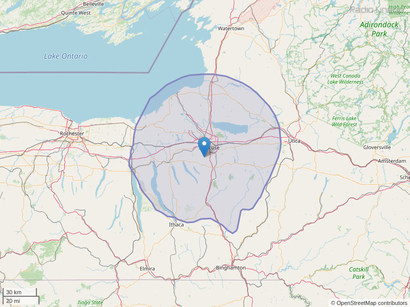 WMHR-FM Coverage Map