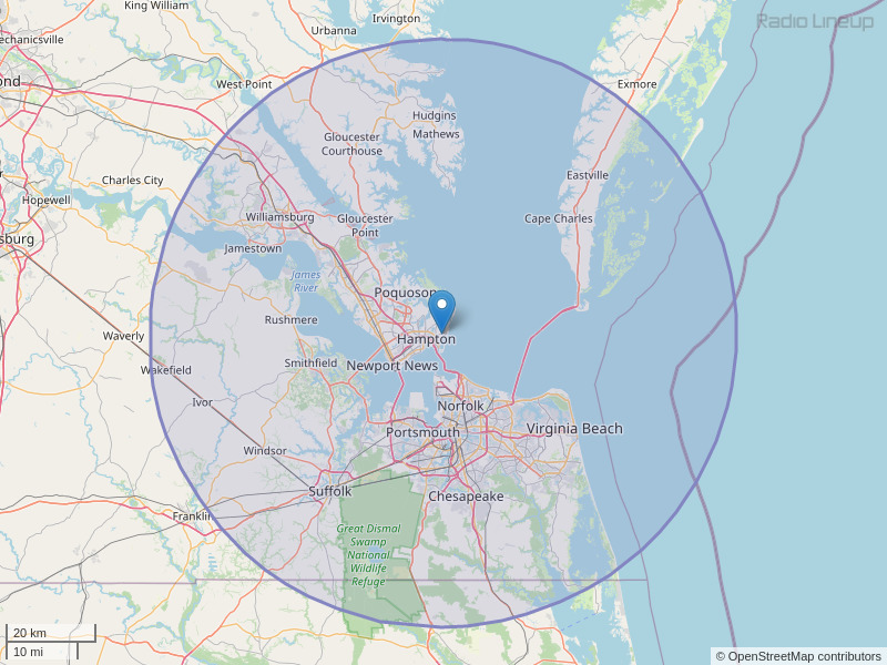 WNVZ-FM Coverage Map