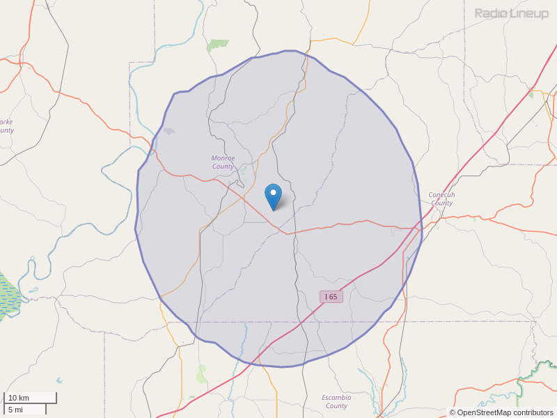 WPPG-FM Coverage Map