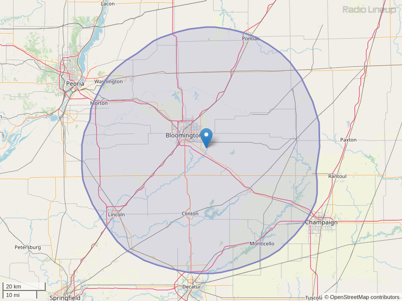 WBWN-FM Coverage Map