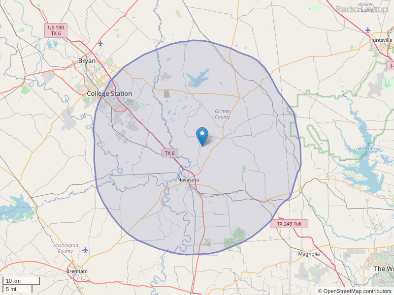 KWUP-FM Coverage Map