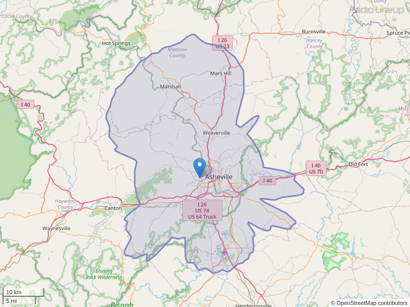 WQNS-FM Coverage Map