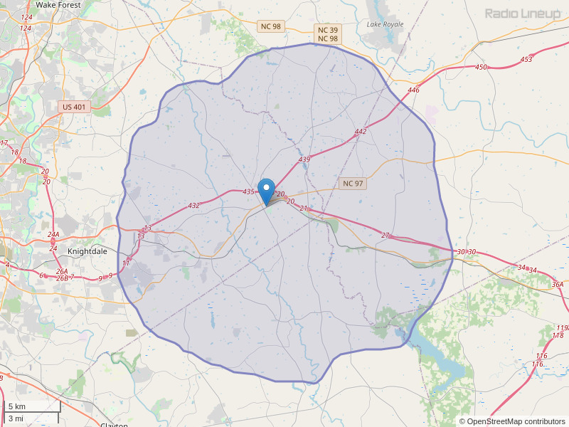 WVRD-FM Coverage Map