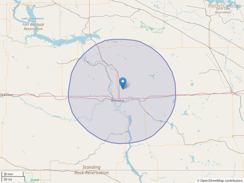 KYYY-FM Coverage Map