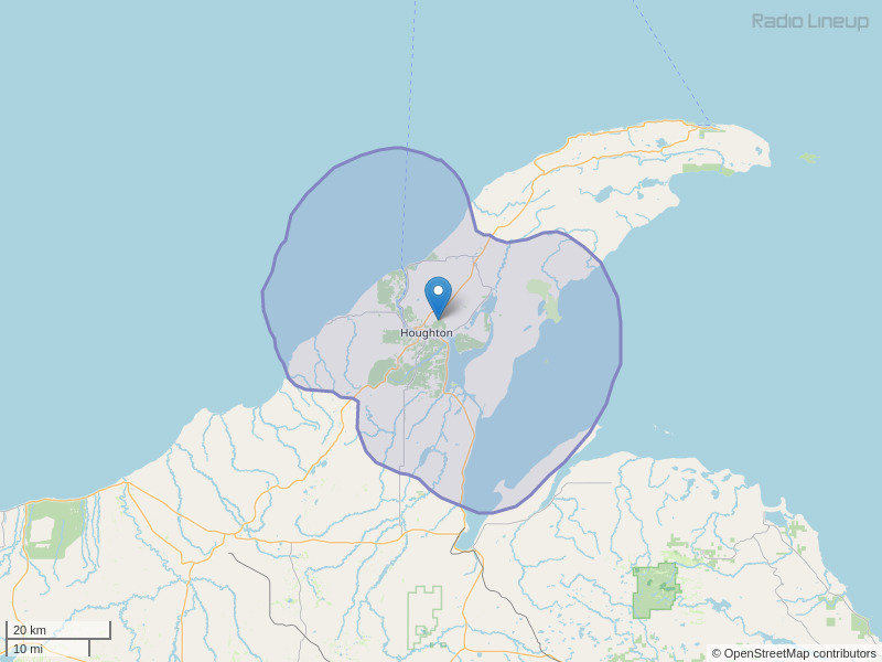 WMTU-FM Coverage Map