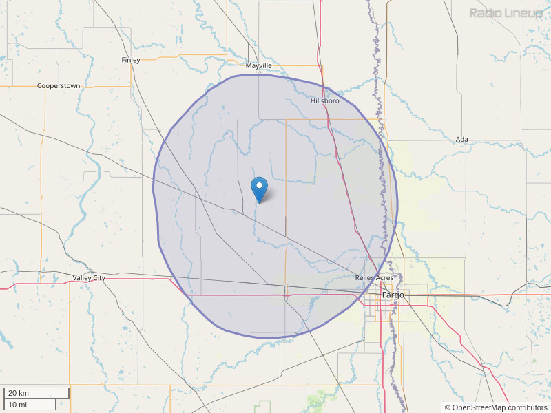 KZTK-FM Coverage Map