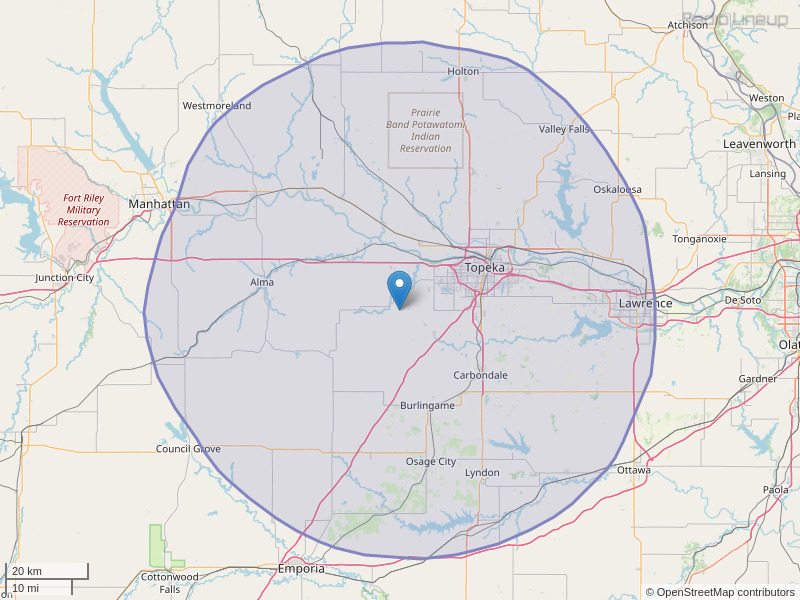 KMAJ-FM Coverage Map