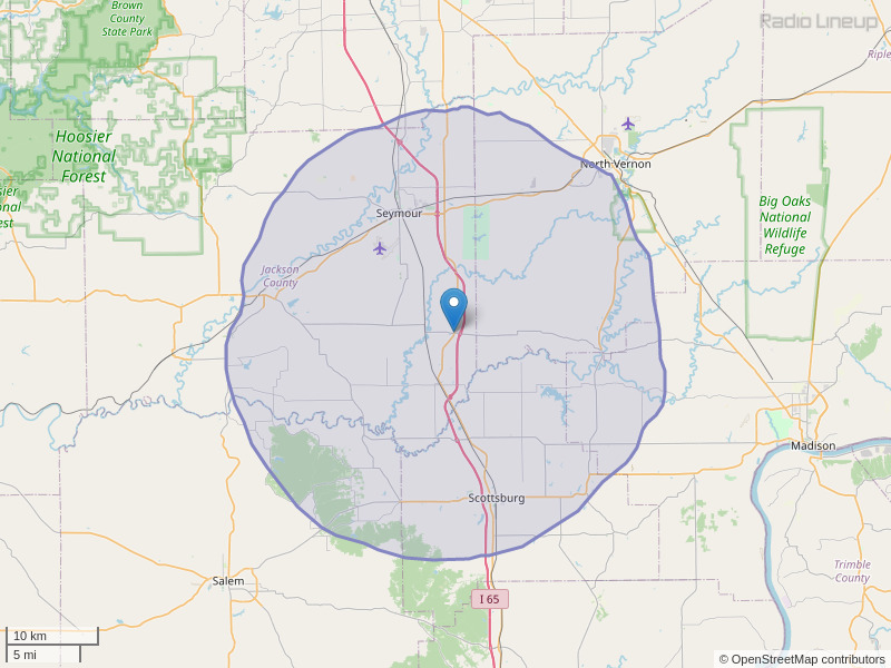 WJAA-FM Coverage Map