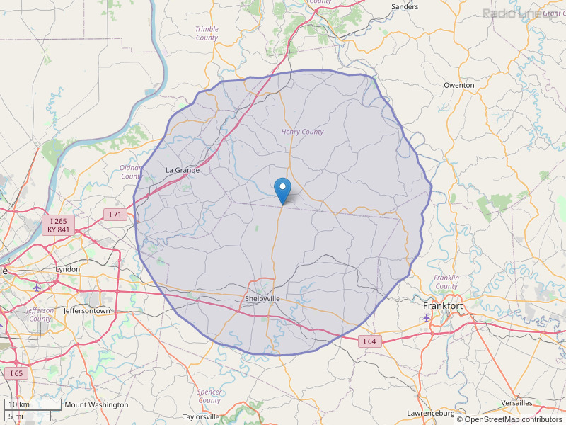 WHBE-FM Coverage Map