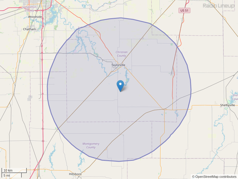 WMKR-FM Coverage Map
