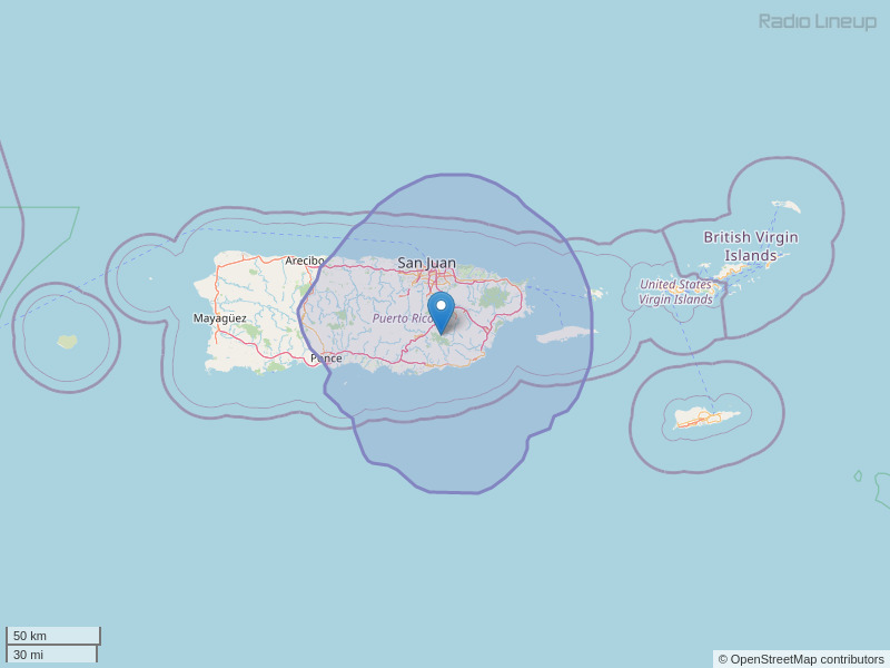 WCRP-FM Coverage Map