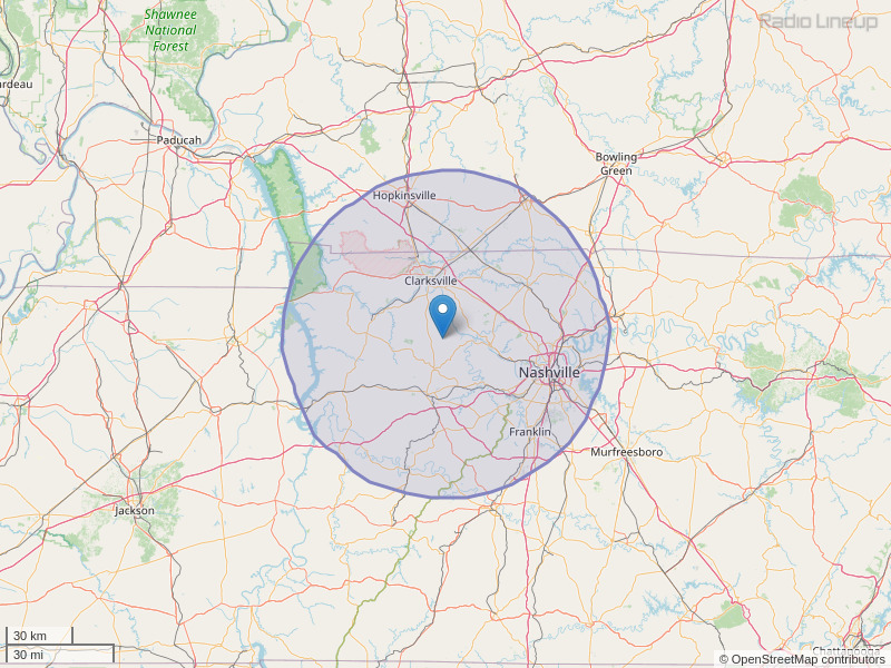 WPRT-FM Coverage Map