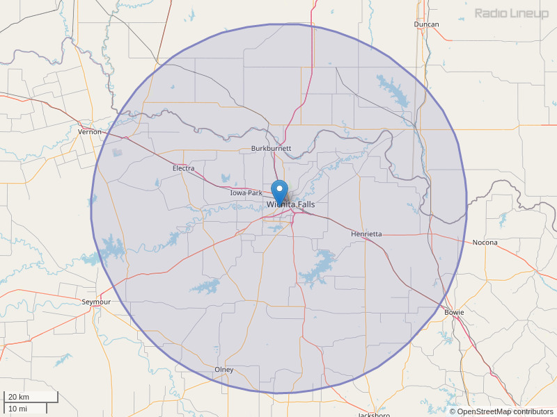 KNIN-FM Coverage Map