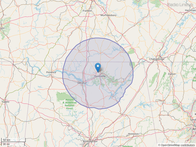 WDRM-FM Coverage Map