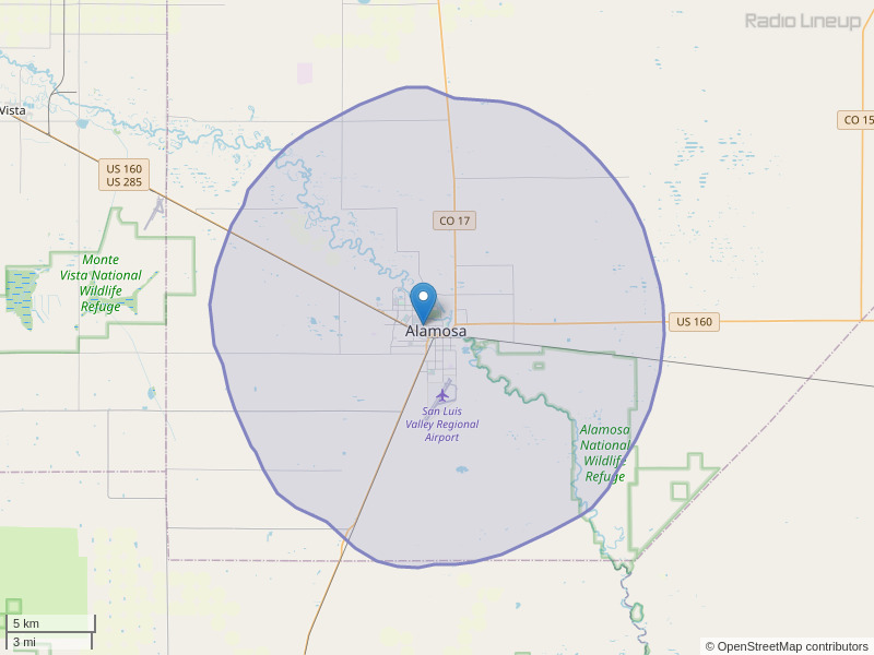 KASF-FM Coverage Map