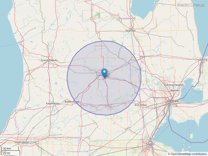 WITL-FM Coverage Map