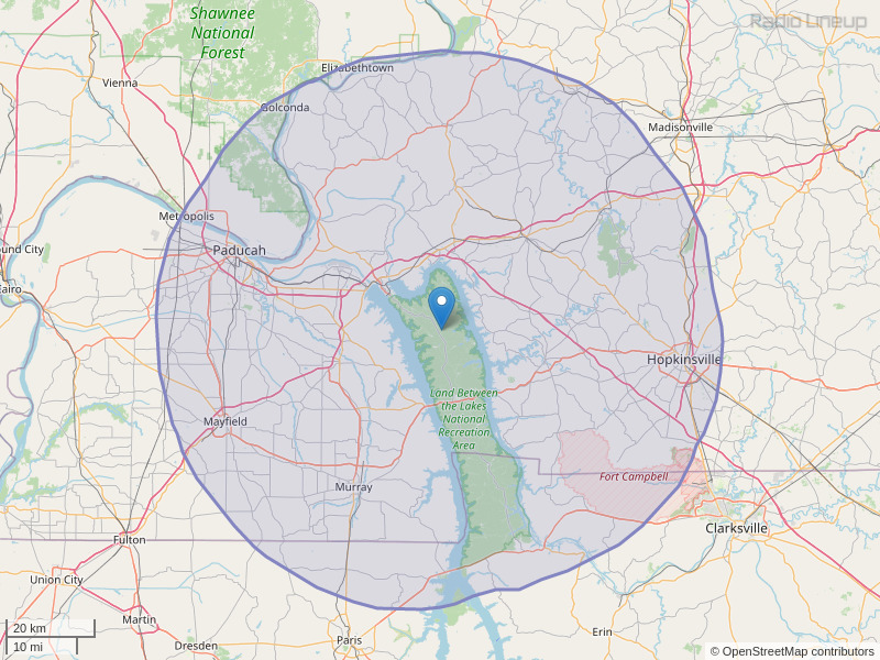 WKMS-FM Coverage Map
