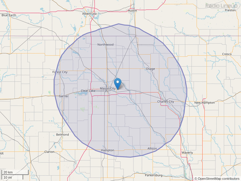 KLSS-FM Coverage Map