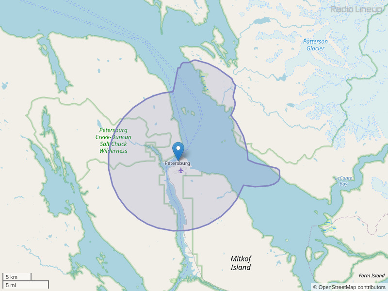 KFSK-FM Coverage Map