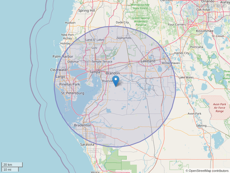 WMNF-FM Coverage Map
