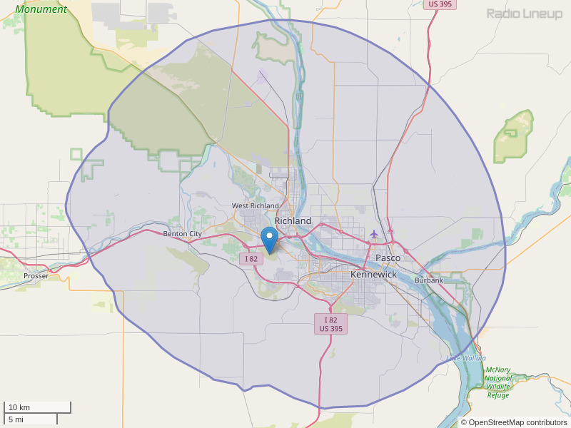 KMMG-FM Coverage Map