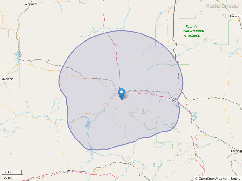 KQLT-FM Coverage Map