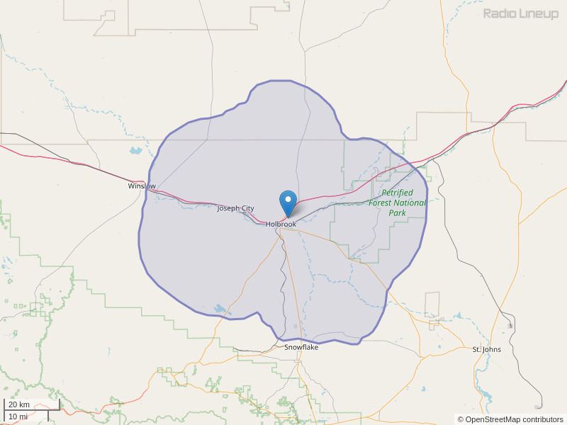 KZUA-FM Coverage Map