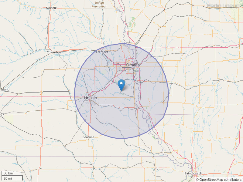 KBBX-FM Coverage Map