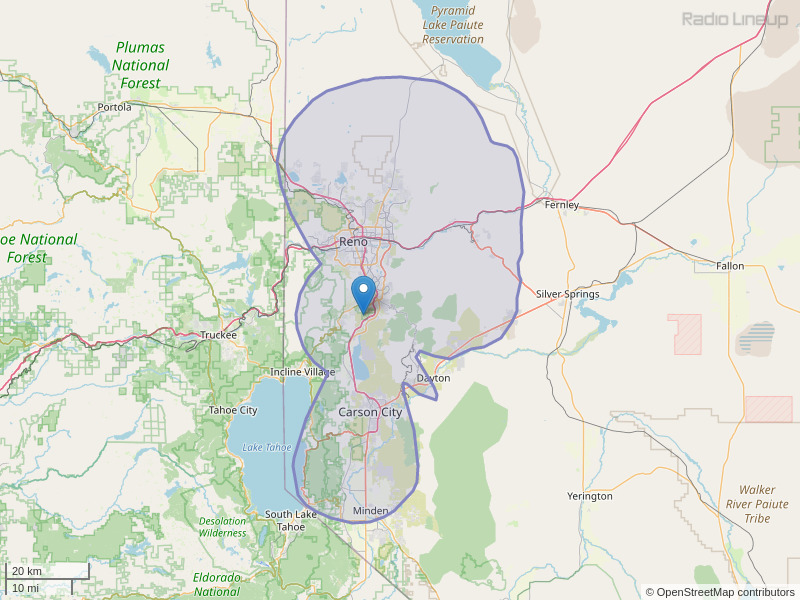 KRFN-FM Coverage Map