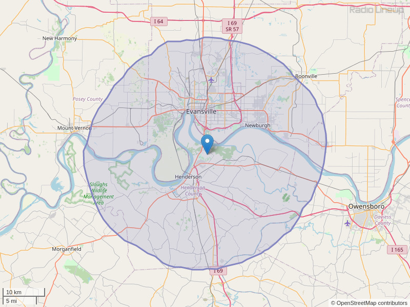 WDKS-FM Coverage Map