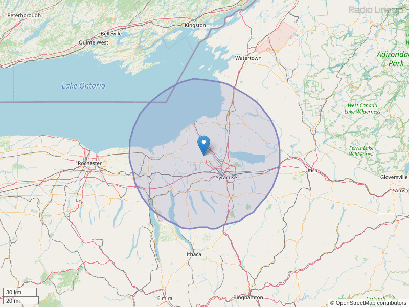 WBBS-FM Coverage Map