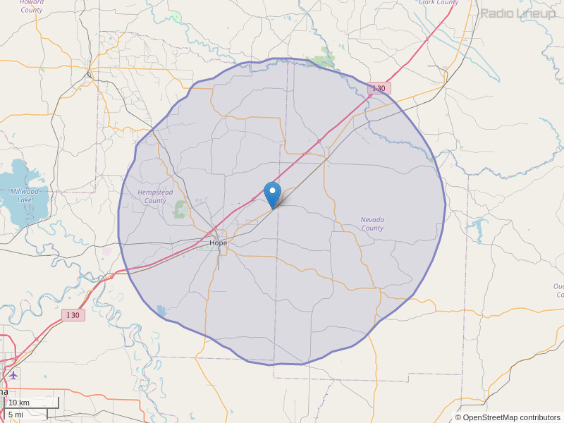 KHPA-FM Coverage Map