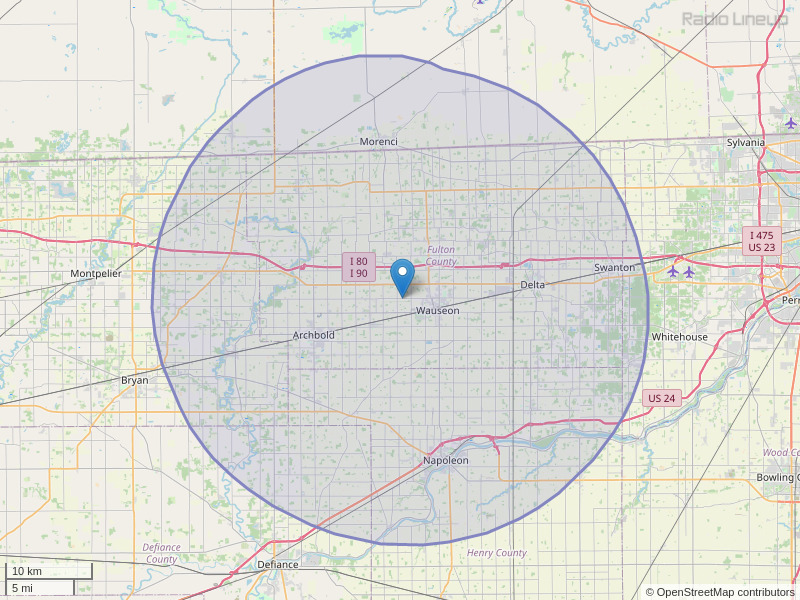 WMTR-FM Coverage Map