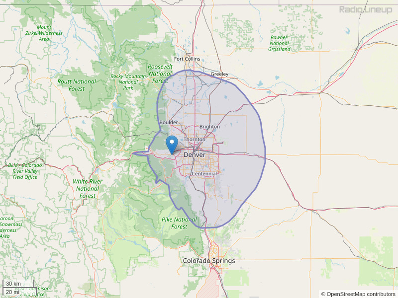 KDHT-FM Coverage Map