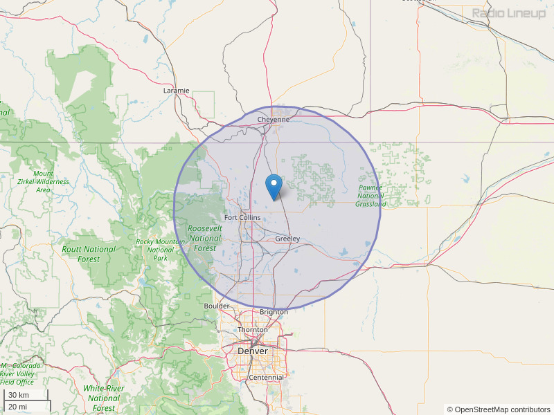 KUAD-FM Coverage Map